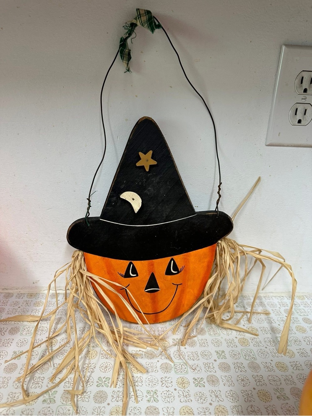 Orange Pumpkin Witch Costume Decor